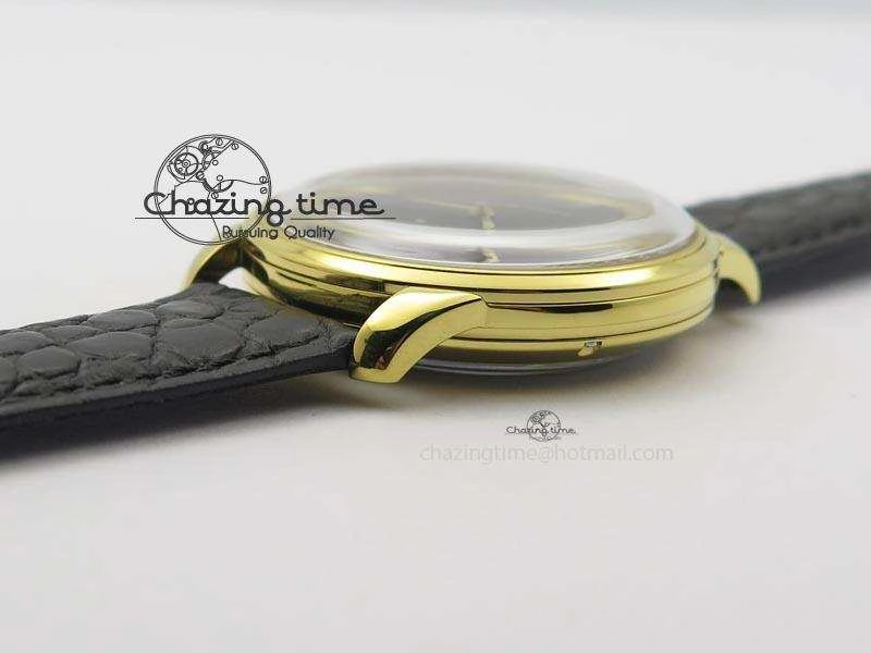 Senator Sixties YG Black Dial On Black Leather Strap A UrbanChic 6650