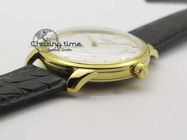 Senator Sixties YG White Dial On Black Leather Strap A Unisex 6653