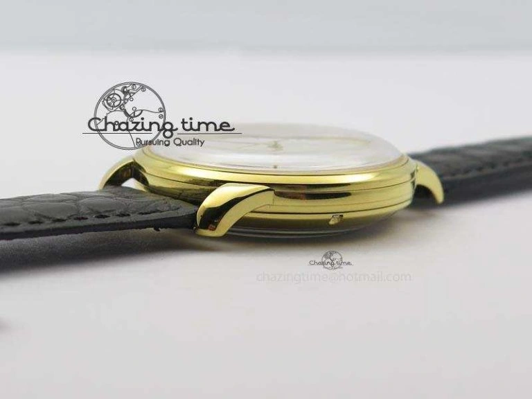 Senator Sixties YG White Dial On Black Leather Strap A Unisex 6653