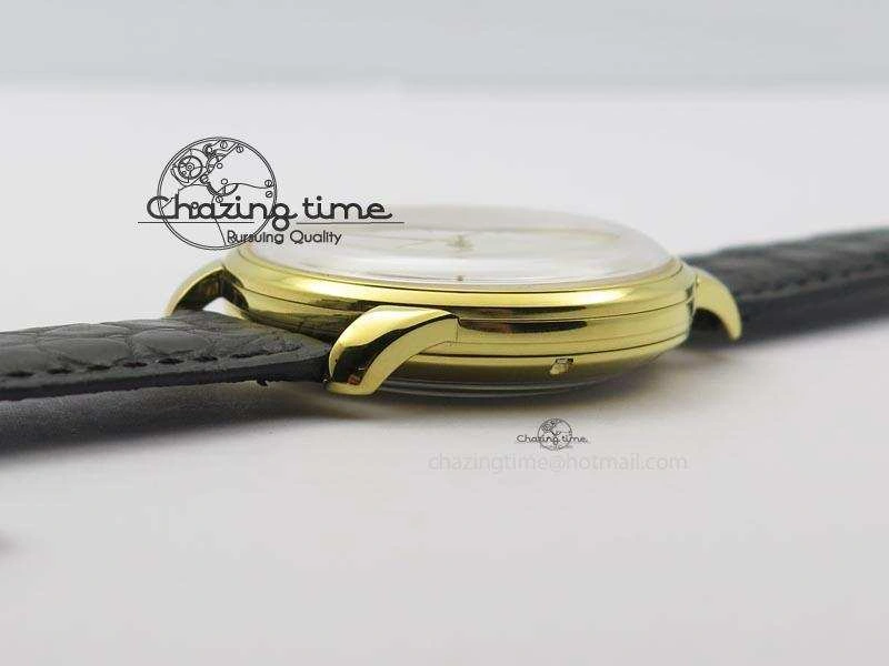 Senator Sixties YG White Dial On Black Leather Strap A Unisex 6653