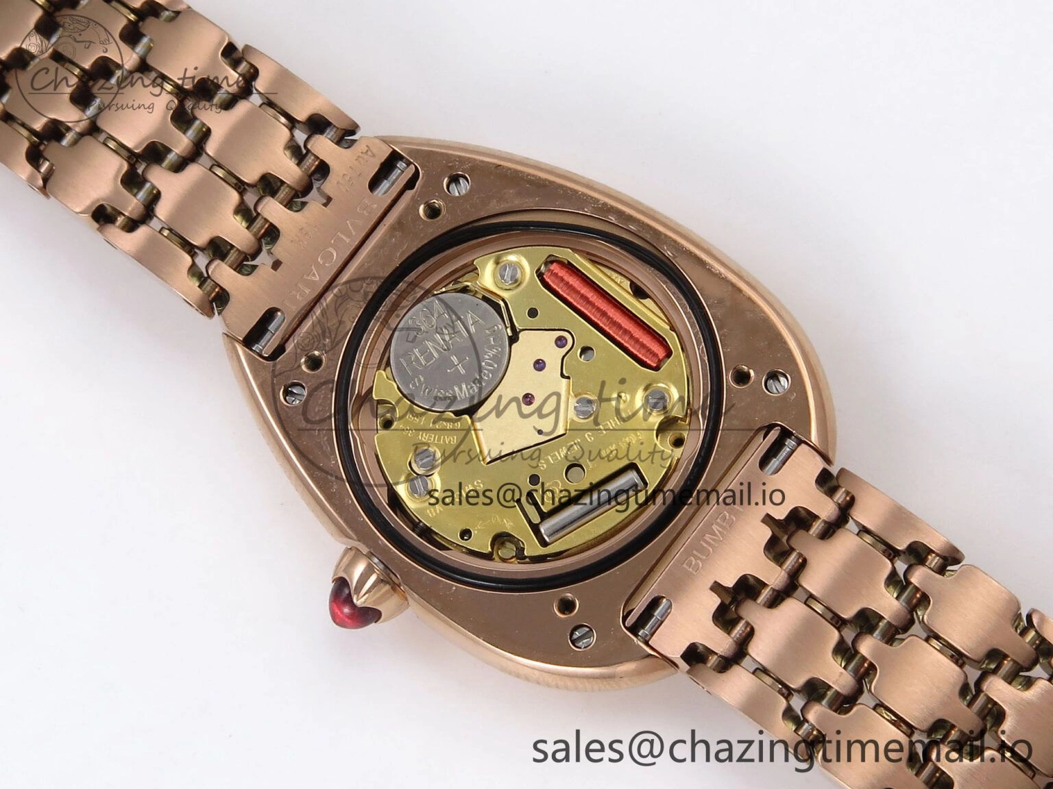 Serpenti Seduttori Watch RG BVF 1:1 Best Edition Black Dial Diamonds Bezel on RG Bracelet Swiss Quartz Lightweight 5814