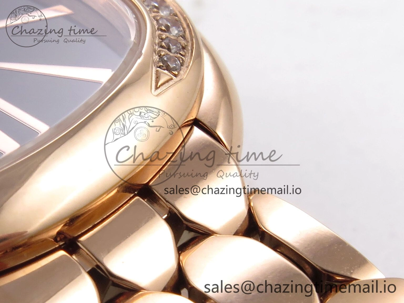 Serpenti Seduttori Watch RG BVF 1:1 Best Edition Black Dial Diamonds Bezel on RG Bracelet Swiss Quartz Lightweight 5814