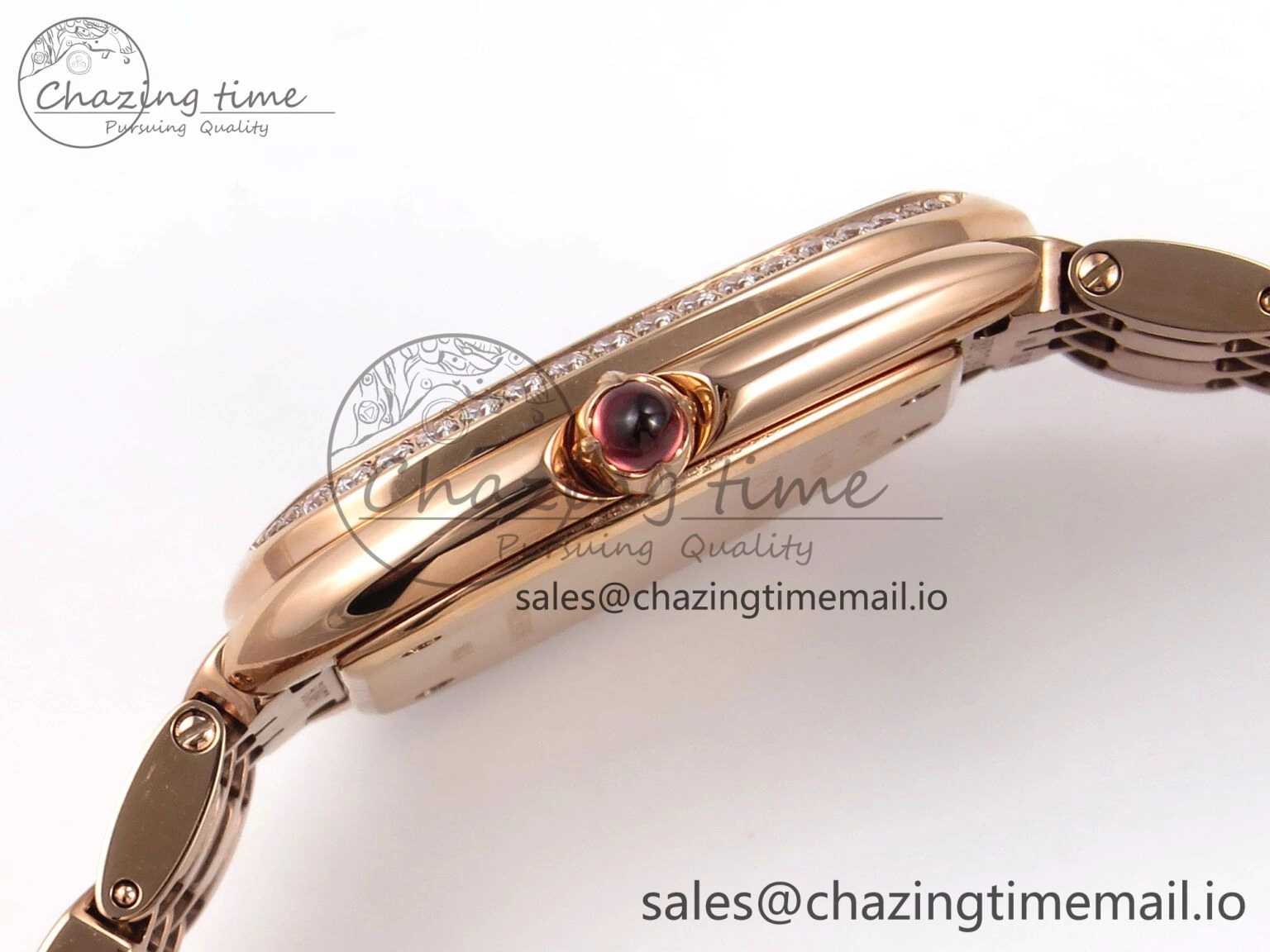 Serpenti Seduttori Watch RG BVF 1:1 Best Edition Black Dial Diamonds Bezel on RG Bracelet Swiss Quartz Lightweight 5814