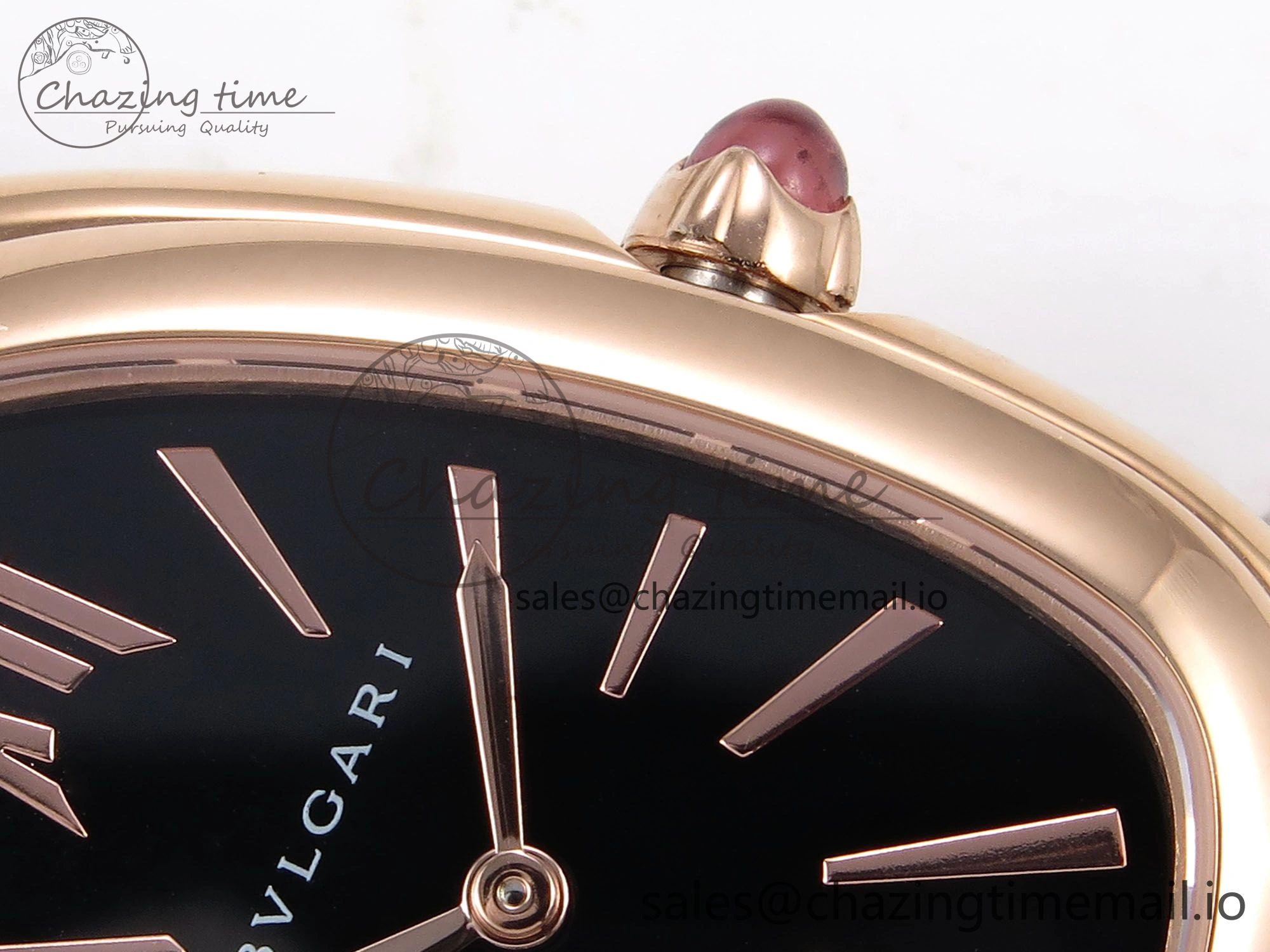 Serpenti Seduttori Watch RG BVF 1:1 Best Edition Black Dial on RG Bracelet Swiss Quartz EasyCare 5816