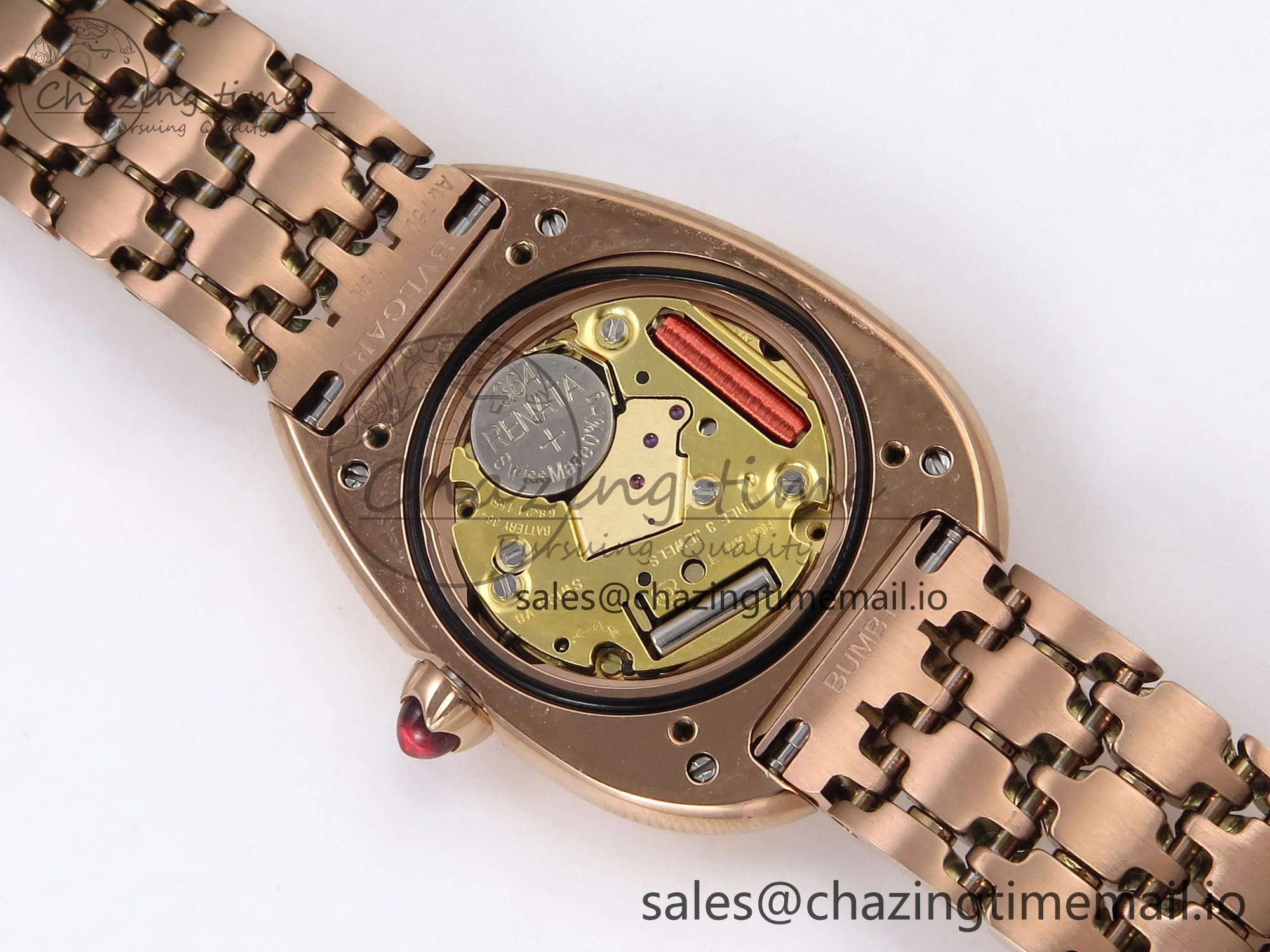 Serpenti Seduttori Watch RG BVF 1:1 Best Edition Black Dial on RG Bracelet Swiss Quartz EasyCare 5816
