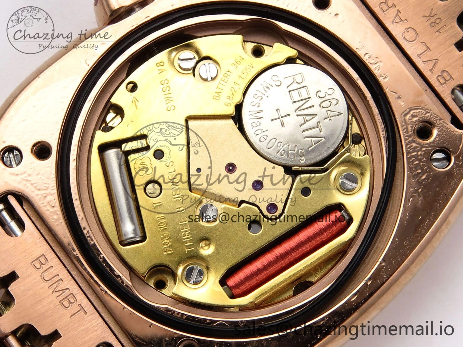 Serpenti Seduttori Watch RG BVF 1:1 Best Edition Black Dial on RG Bracelet Swiss Quartz EasyCare 5816