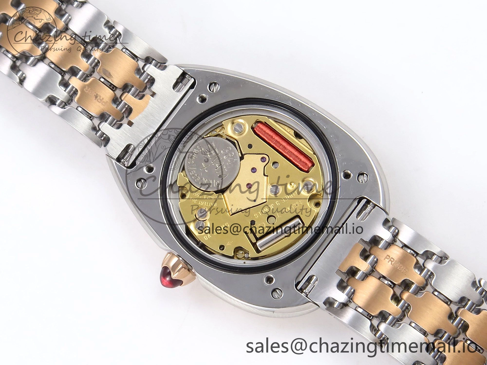 NewStyle Serpenti Seduttori Watch RG SS BVF 1:1 Best Edition Black Dial on RG SS Bracelet Swiss Quartz 5810