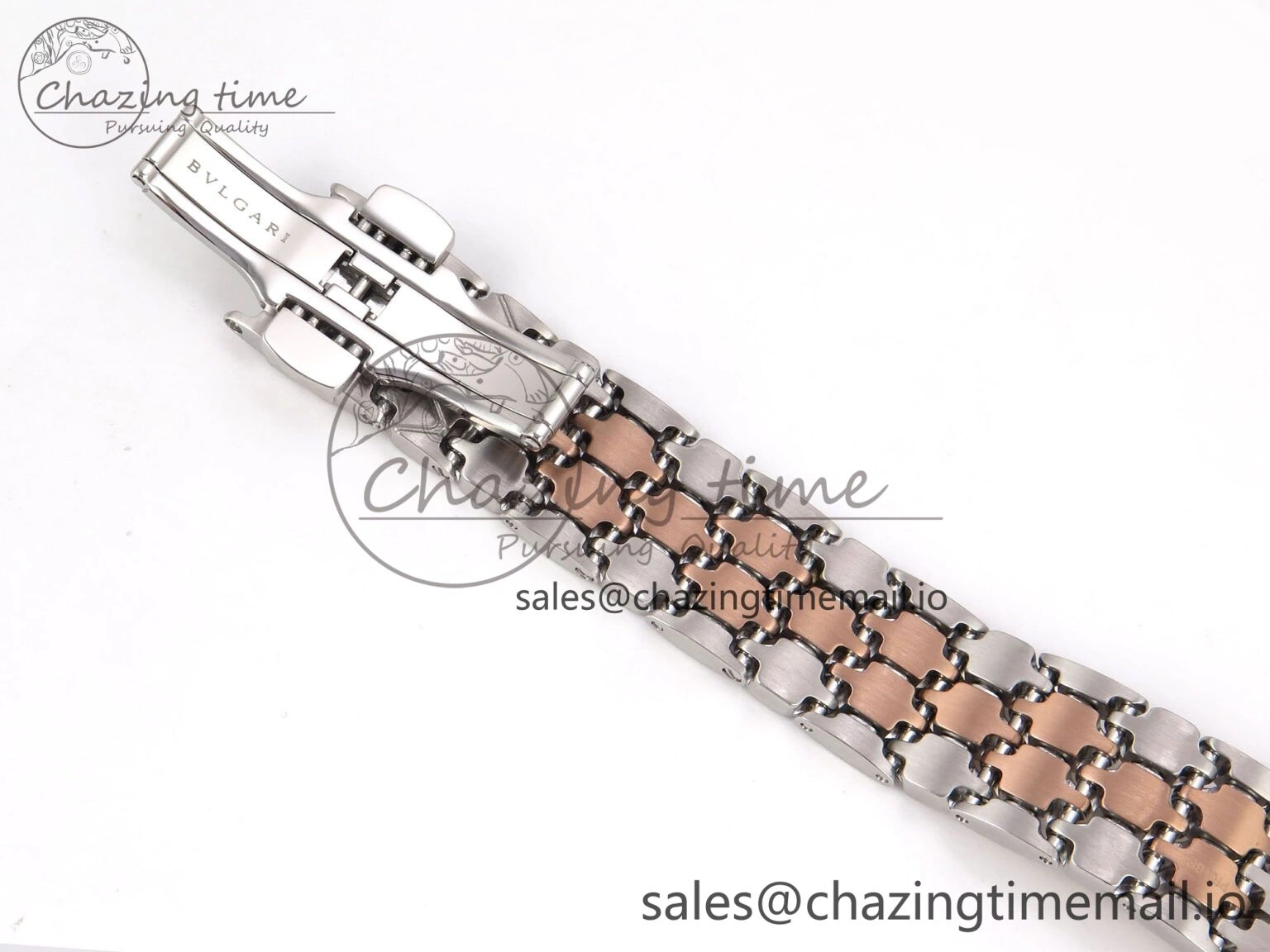 NewStyle Serpenti Seduttori Watch RG SS BVF 1:1 Best Edition Black Dial on RG SS Bracelet Swiss Quartz 5810