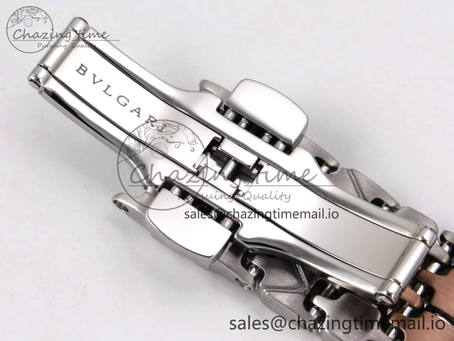 NewStyle Serpenti Seduttori Watch RG SS BVF 1:1 Best Edition Black Dial on RG SS Bracelet Swiss Quartz 5810