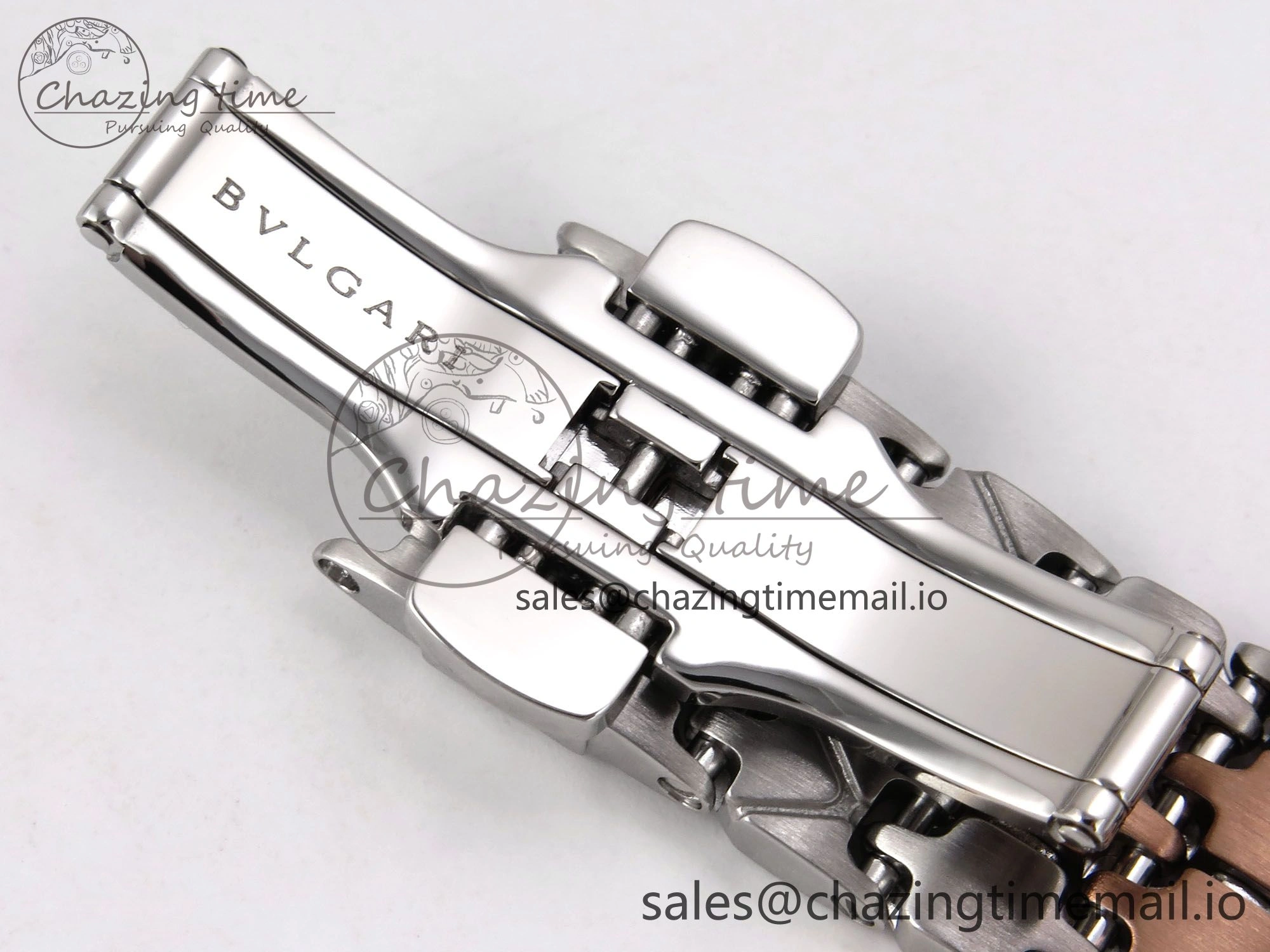 NewStyle Serpenti Seduttori Watch RG SS BVF 1:1 Best Edition Black Dial on RG SS Bracelet Swiss Quartz 5810