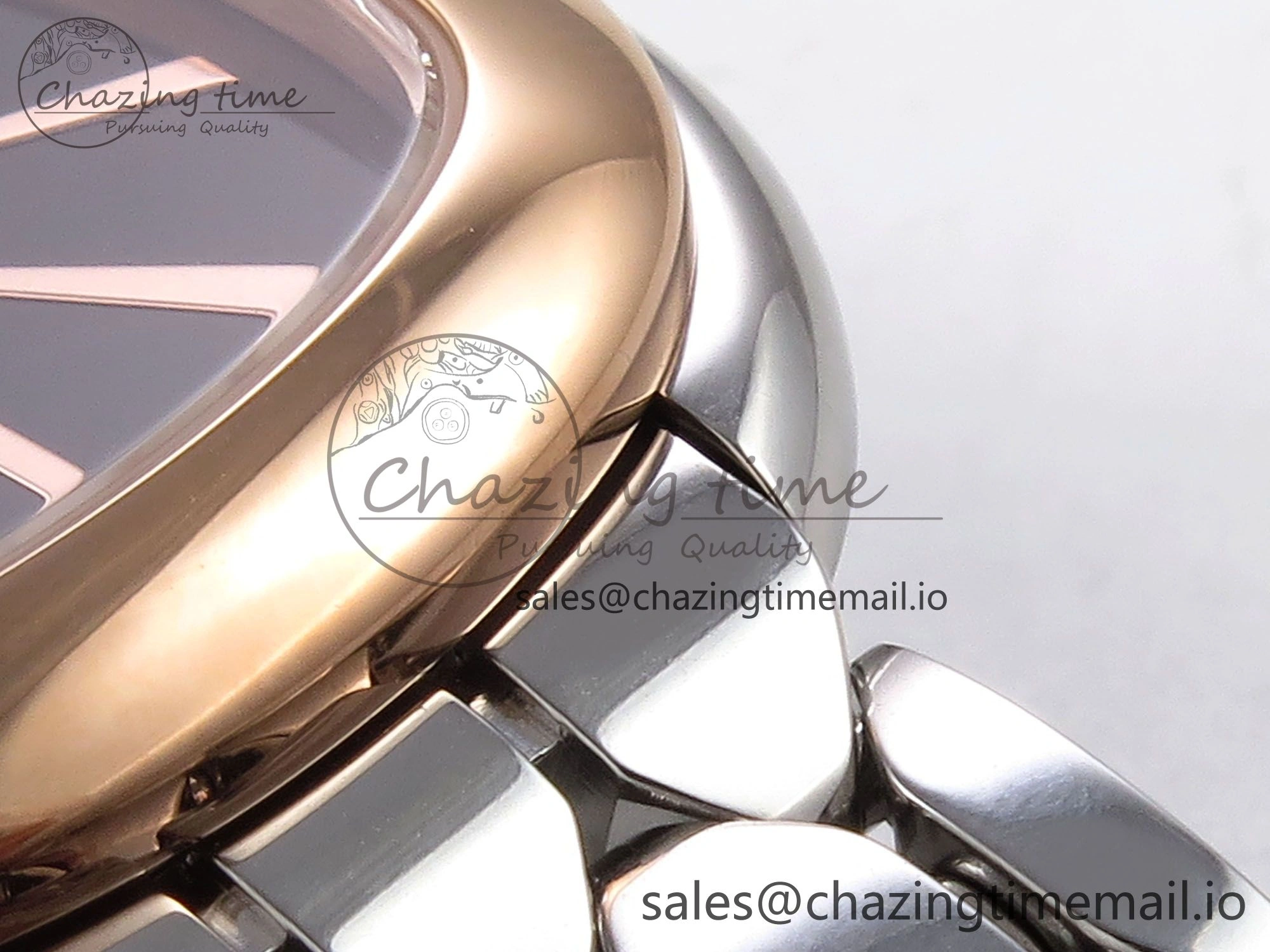 TimelessDesign Serpenti Seduttori Watch RG SS BVF 1:1 Best Edition Black Dial on SS Bracelet Swiss Quartz 5812