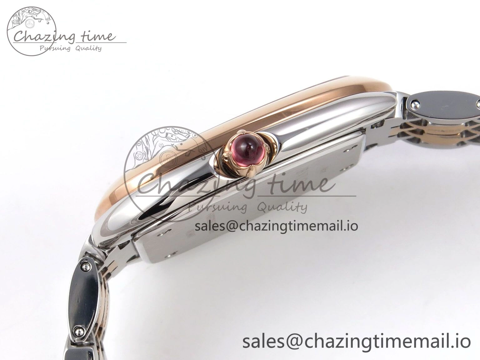 TimelessDesign Serpenti Seduttori Watch RG SS BVF 1:1 Best Edition Black Dial on SS Bracelet Swiss Quartz 5812