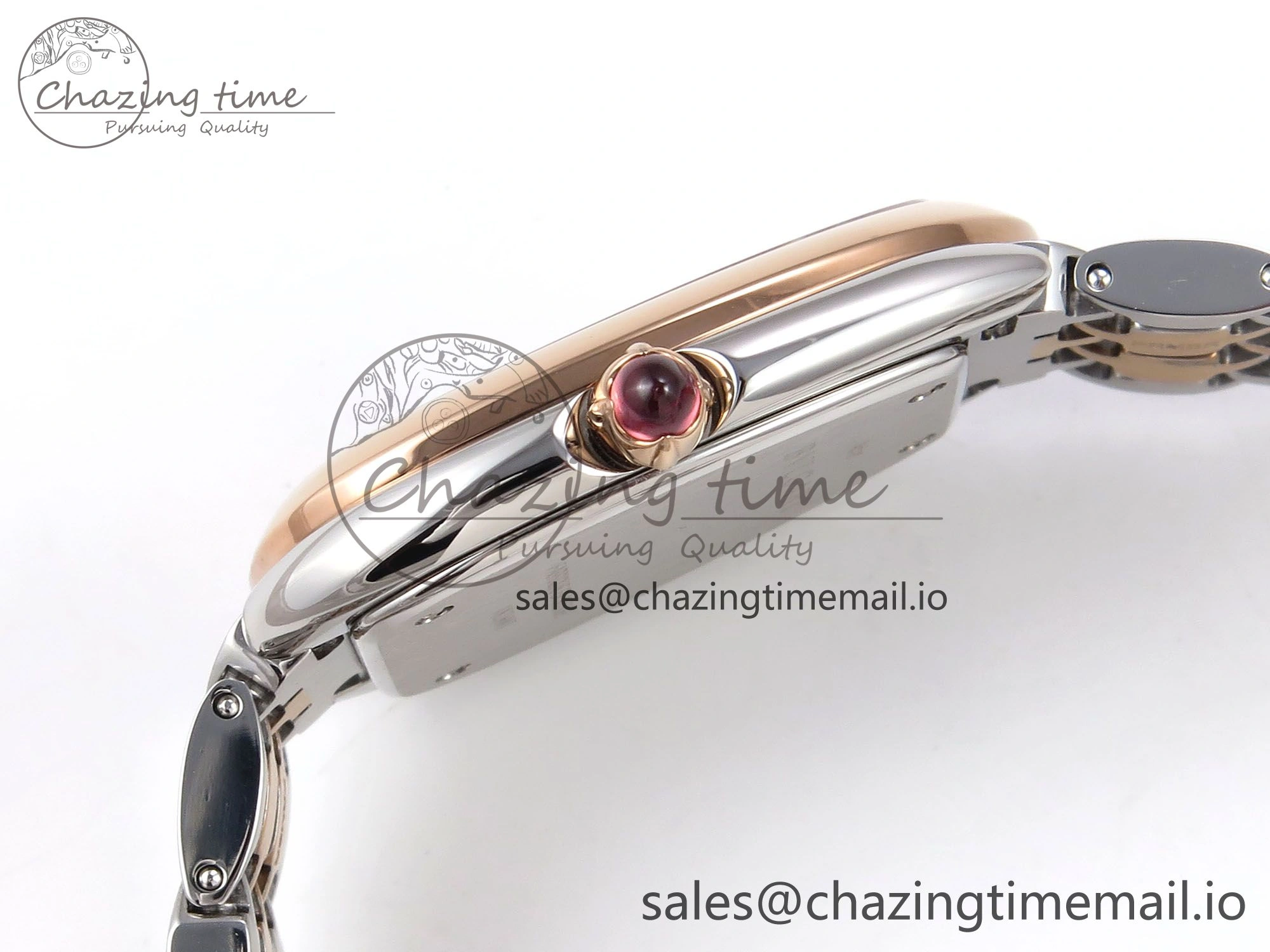 TimelessDesign Serpenti Seduttori Watch RG SS BVF 1:1 Best Edition Black Dial on SS Bracelet Swiss Quartz 5812