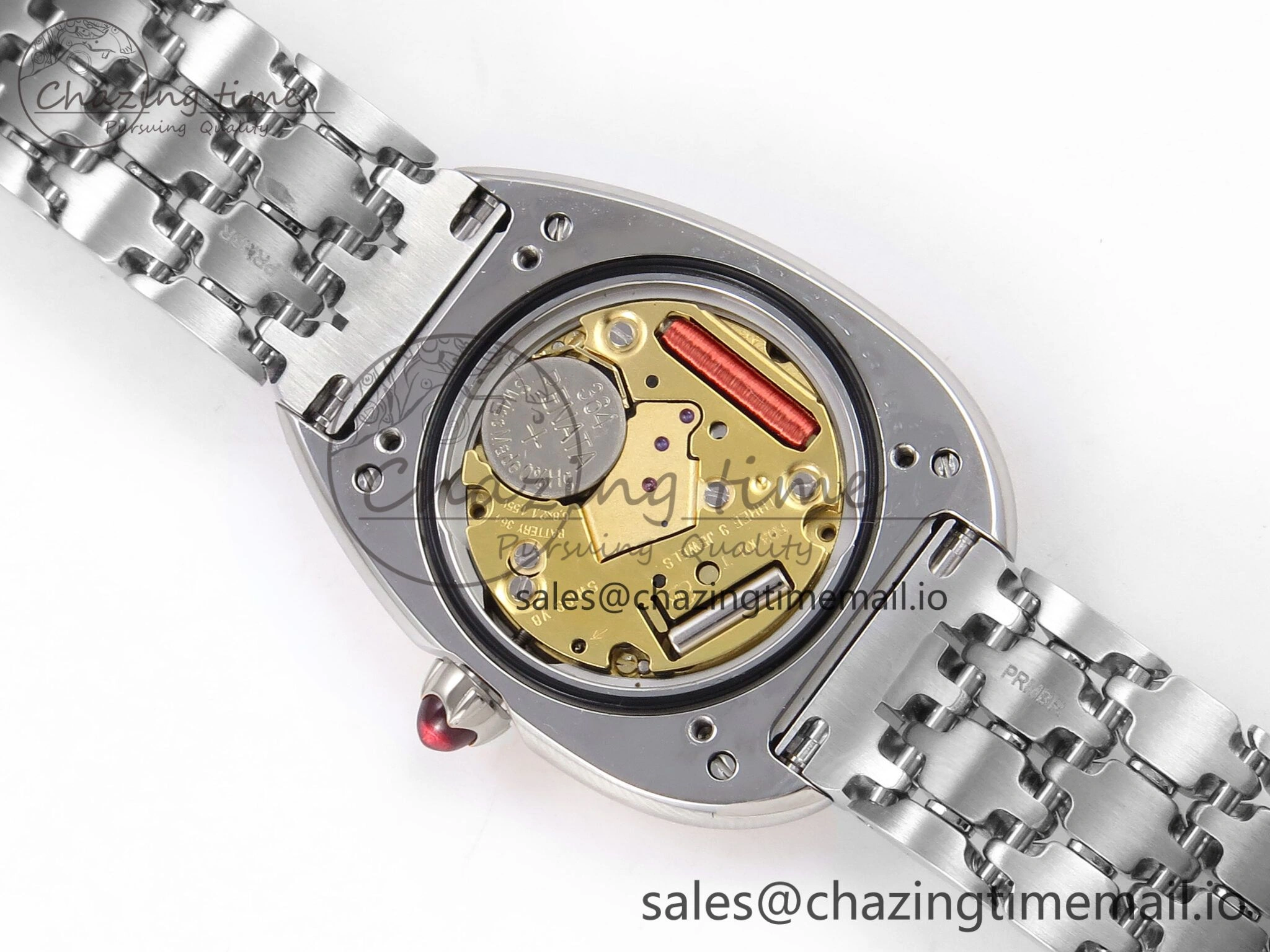 TimelessDesign Serpenti Seduttori Watch RG SS BVF 1:1 Best Edition Black Dial on SS Bracelet Swiss Quartz 5812