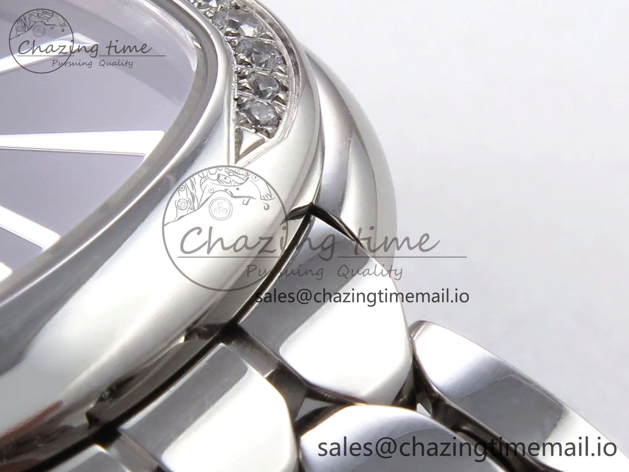 Serpenti Seduttori Watch SS BVF 1:1 Best Edition Black Dial Diamonds Bezel on SS Bracelet Swiss Quartz StreetReady 5809