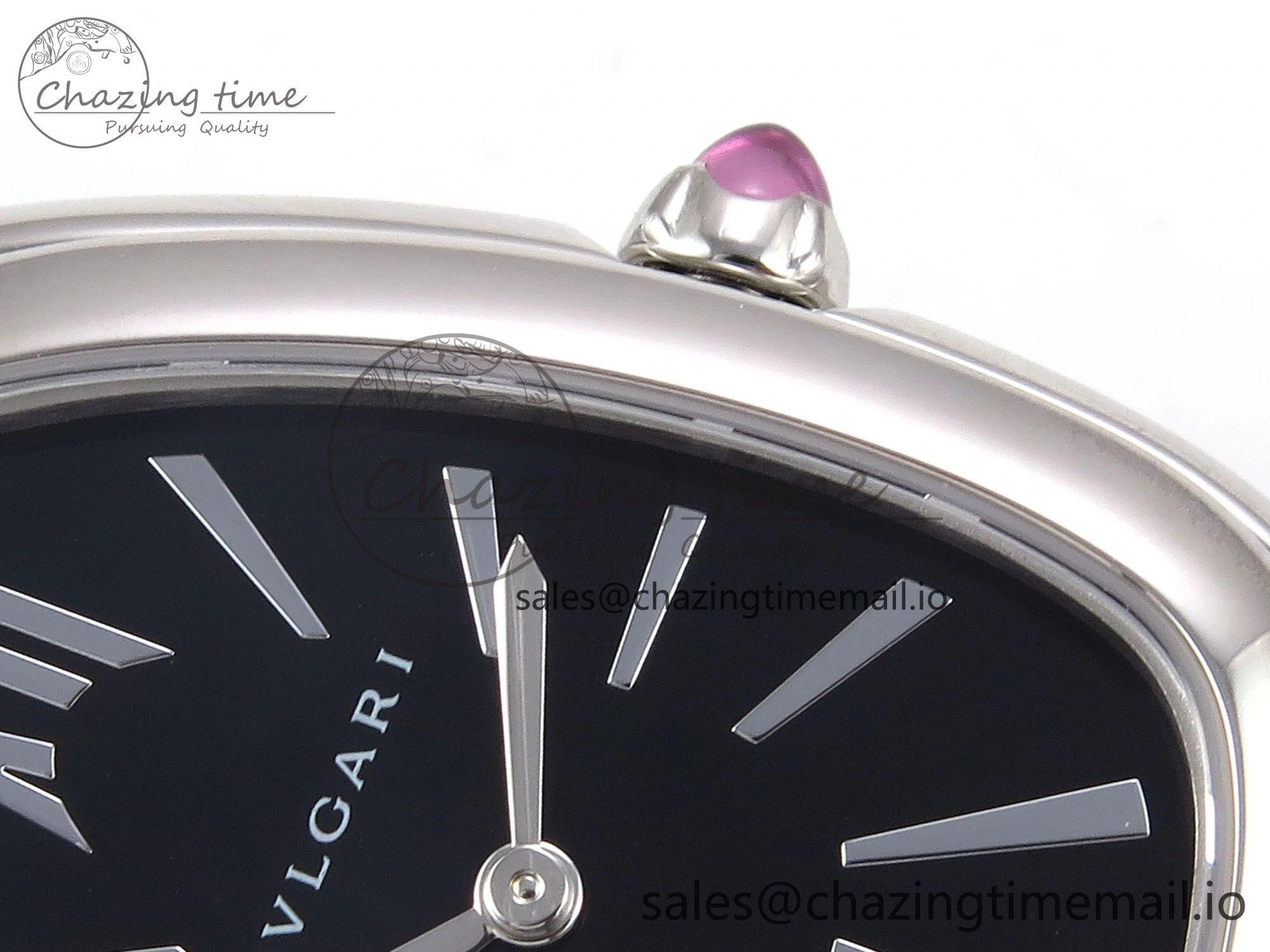Comfortable Serpenti Seduttori Watch SS BVF 1:1 Best Edition Black Dial on SS Bracelet Swiss Quartz 5808