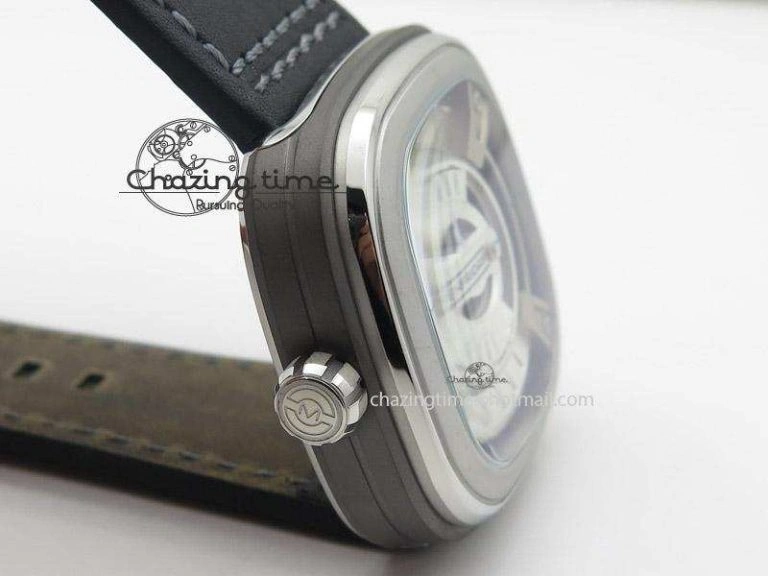 SevenFriday M1-1 SWF 1:1 Best Edition Silver Dial on Black Leather Strap Miyota SmartChoice 9653