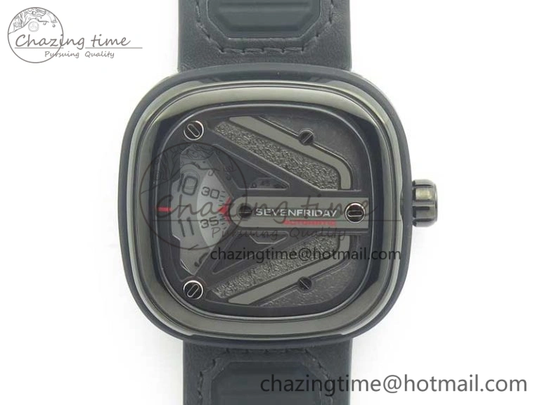 SevenFriday M1-1 SWF 1:1 Best Edition Silver Dial on Black Leather Strap Miyota SmartChoice 9653