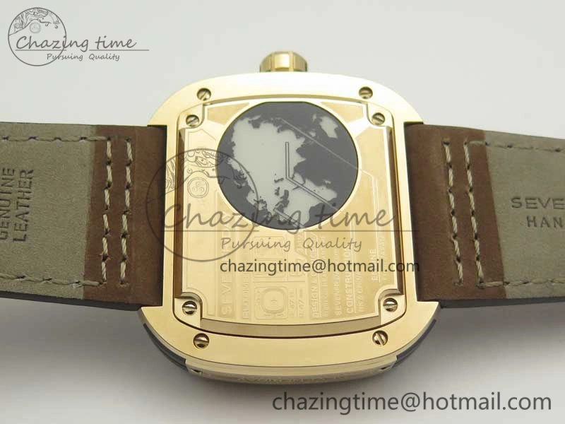 SevenFriday M2-02 SVF 1:1 Best Edition Black Dial On Brown Leather Strap Miyota 8215 (Free Rubber Strap TravelReady 9628