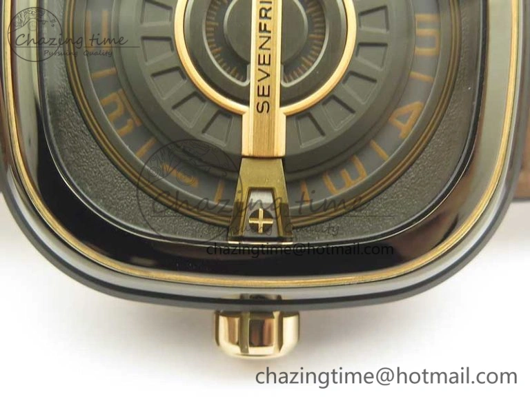 SevenFriday M2-02 SVF 1:1 Best Edition Black Dial On Brown Leather Strap Miyota 8215 (Free Rubber Strap TravelReady 9628
