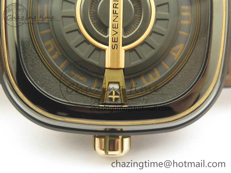 SevenFriday M2-02 SVF 1:1 Best Edition Black Dial On Brown Leather Strap Miyota 8215 (Free Rubber Strap TravelReady 9628