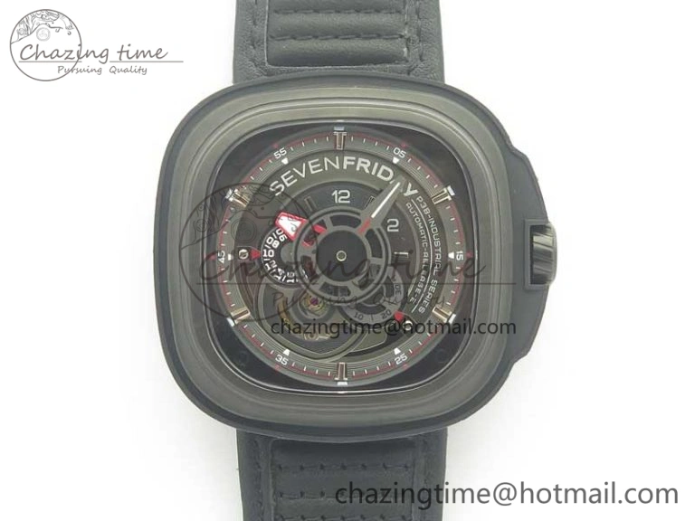 ZipUp SevenFriday M2-2 V6F Best Edition Black Dial On Brown Leather Strap Miyota 9641