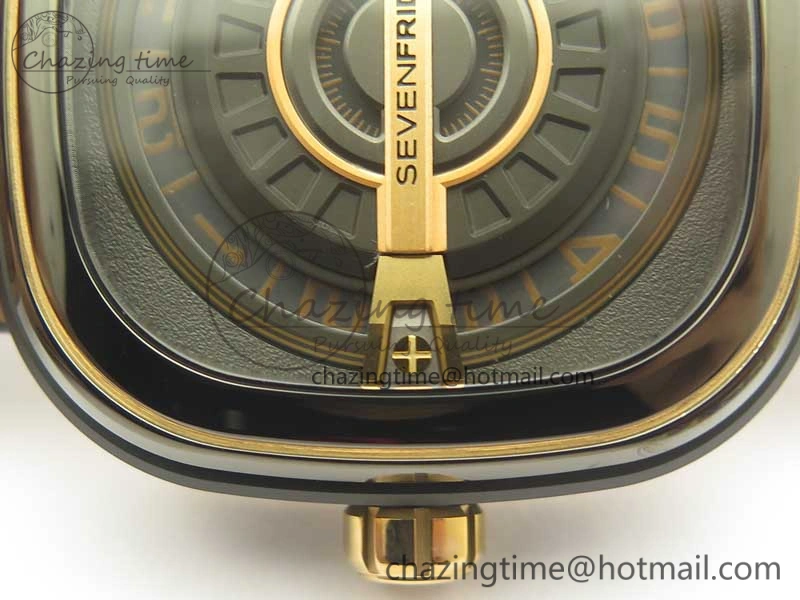 WrinkleFree SevenFriday M2 02 SVF 1:1 Best Edition Black Dial on Brown Leather Strap Miyota 9626