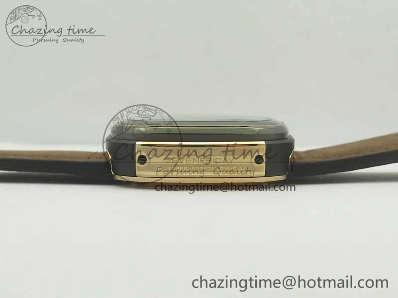 WrinkleFree SevenFriday M2 02 SVF 1:1 Best Edition Black Dial on Brown Leather Strap Miyota 9626