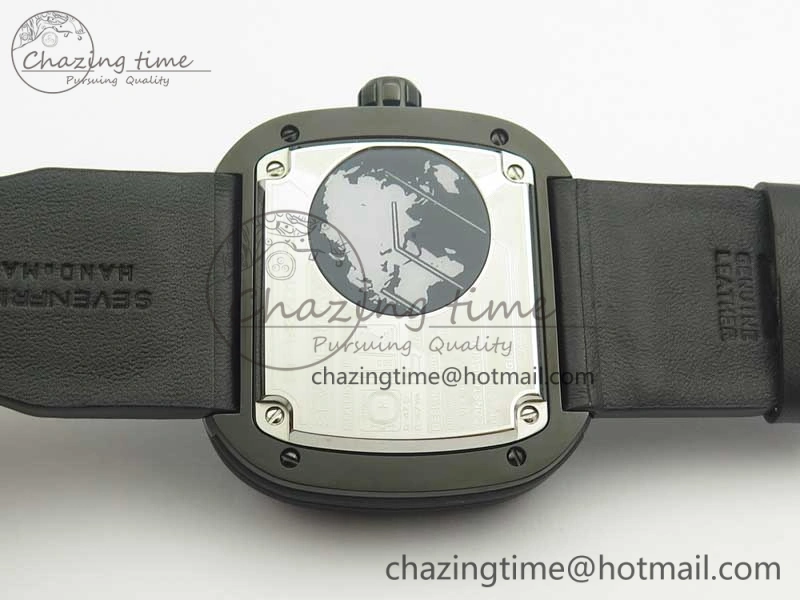 SevenFriday M3-01 PVD-LE SVF 1:1 Best Edition Black Dial On Black Leather Strap Miyota 8215 (Free Rubber Strap) Soft 9627