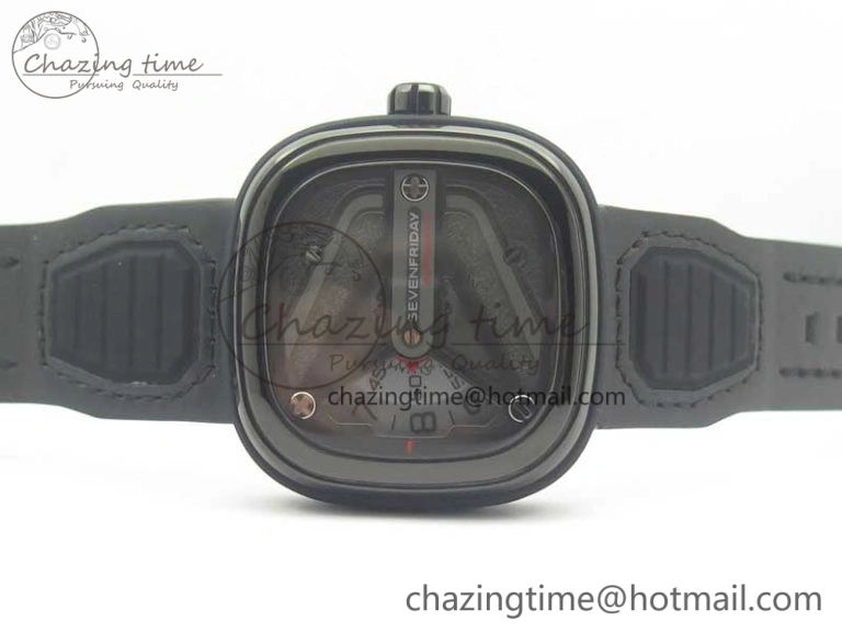 SevenFriday M3 01 SVF 1:1 Best Edition Black Dial on Black Leather Strap Miyota 8215 (Free Extra Strap) TopPick 9625
