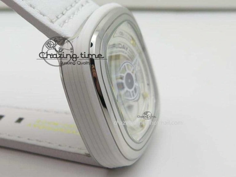 Tailored SevenFriday P1-2 SWF 1:1 Best Edition on White Leather Strap Miyota 82S 9643