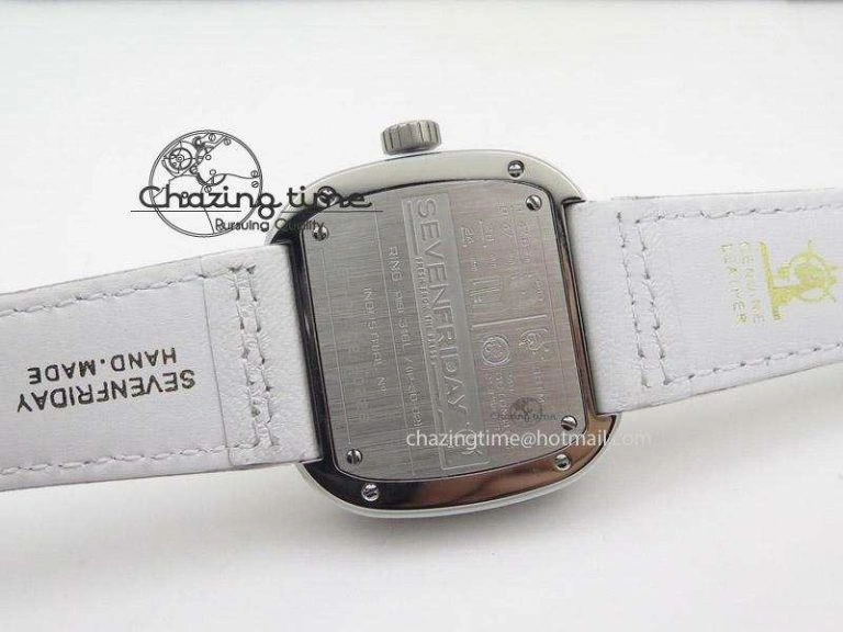 Tailored SevenFriday P1-2 SWF 1:1 Best Edition on White Leather Strap Miyota 82S 9643