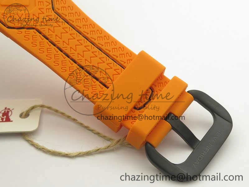 FreshLook SevenFriday P1-3 SVF 1:1 Best Edition Orange Dial on Rubber Strap Miyota 82S7(Free Black Rubber Strap) 9624