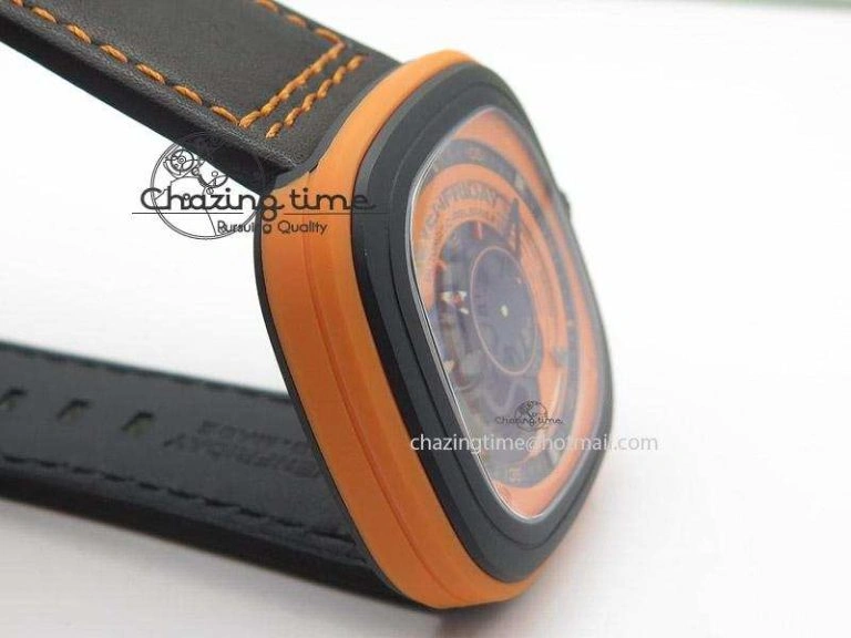 SevenFriday P1-3 SWF 1:1 Best Edition on Black Leather Strap Miyota 82S Functional 9645