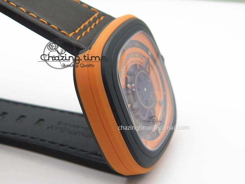 SevenFriday P1-3 SWF 1:1 Best Edition on Black Leather Strap Miyota 82S Functional 9645