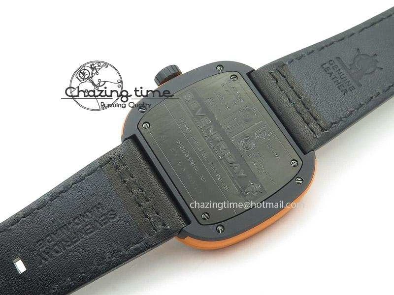 SevenFriday P1-3 SWF 1:1 Best Edition on Black Leather Strap Miyota 82S Functional 9645
