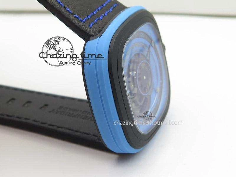 Timeless SevenFriday P1-4 SWF 1:1 Best Edition on Black Leather Strap Miyota 82S 9647
