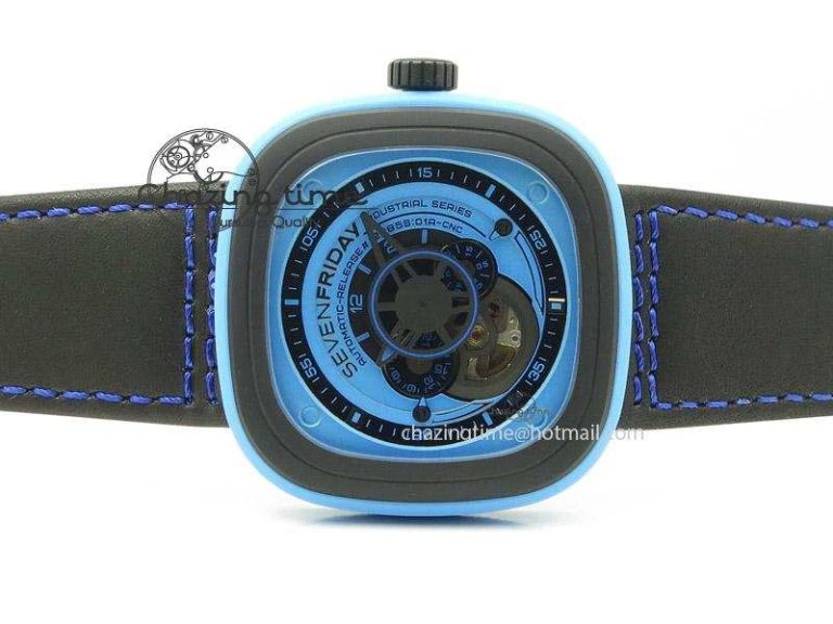 Timeless SevenFriday P1-4 SWF 1:1 Best Edition on Black Leather Strap Miyota 82S 9647