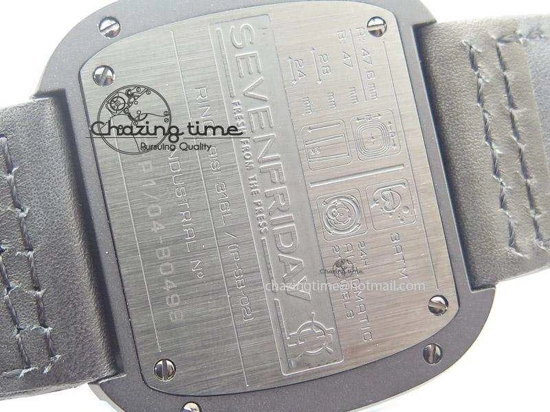 Timeless SevenFriday P1-4 SWF 1:1 Best Edition on Black Leather Strap Miyota 82S 9647