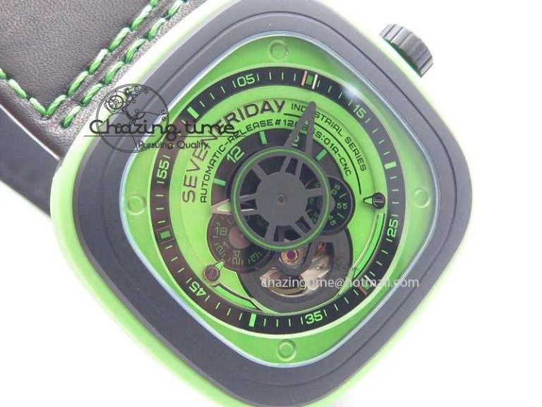 SmartChoice SevenFriday P1-5 SWF 1:1 Best Edition on Black Leather Strap Miyota 82S 9644
