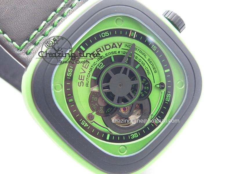 SmartChoice SevenFriday P1-5 SWF 1:1 Best Edition on Black Leather Strap Miyota 82S 9644