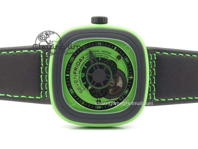 SmartChoice SevenFriday P1-5 SWF 1:1 Best Edition on Black Leather Strap Miyota 82S 9644