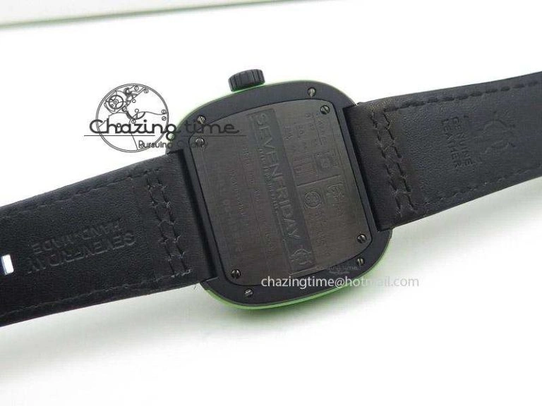 SmartChoice SevenFriday P1-5 SWF 1:1 Best Edition on Black Leather Strap Miyota 82S 9644