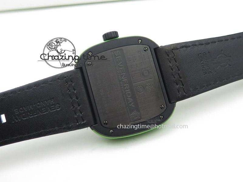 SmartChoice SevenFriday P1-5 SWF 1:1 Best Edition on Black Leather Strap Miyota 82S 9644