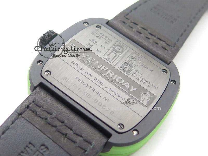 SmartChoice SevenFriday P1-5 SWF 1:1 Best Edition on Black Leather Strap Miyota 82S 9644