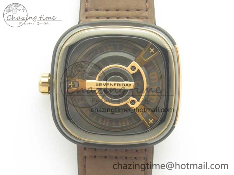 SmartChoice SevenFriday P1-5 SWF 1:1 Best Edition on Black Leather Strap Miyota 82S 9644
