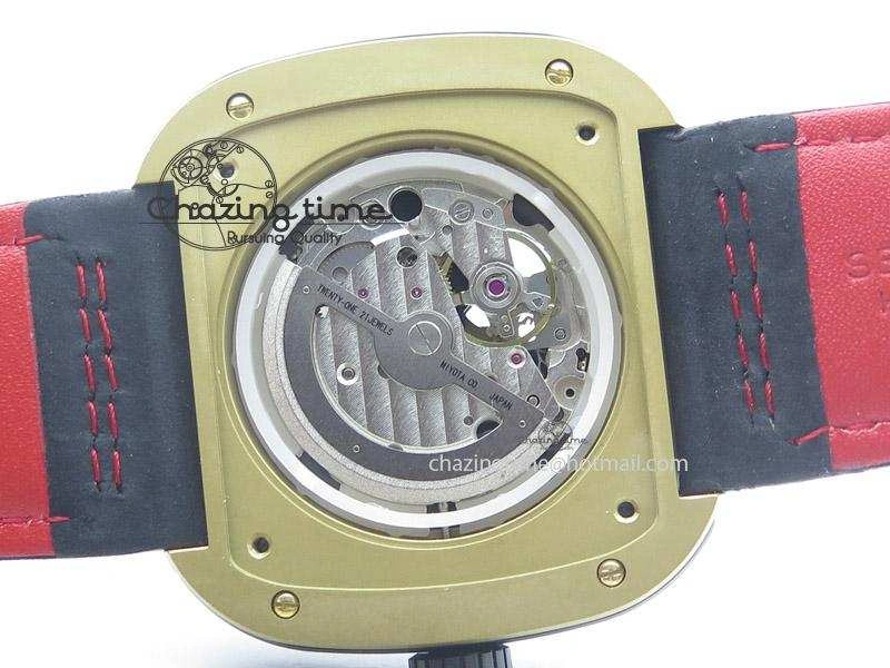 SevenFriday P2-2 SWF 1:1 Best Edition Black Dial on Black Leather Strap Miyota 82S WellDesigned 9642
