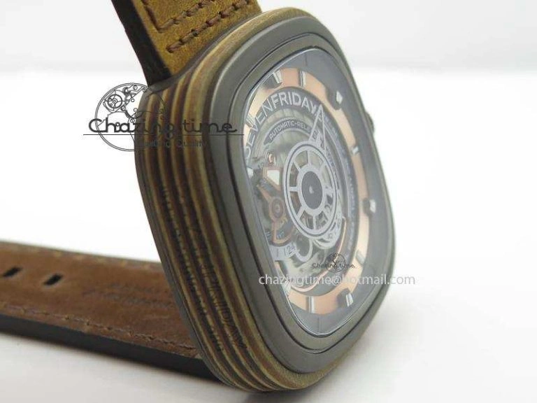 SevenFriday P2B 03-W ‘Woody’ NFC V6F Best Edition On Brown Asso Strap Miyota 82S OnTrend 9638
