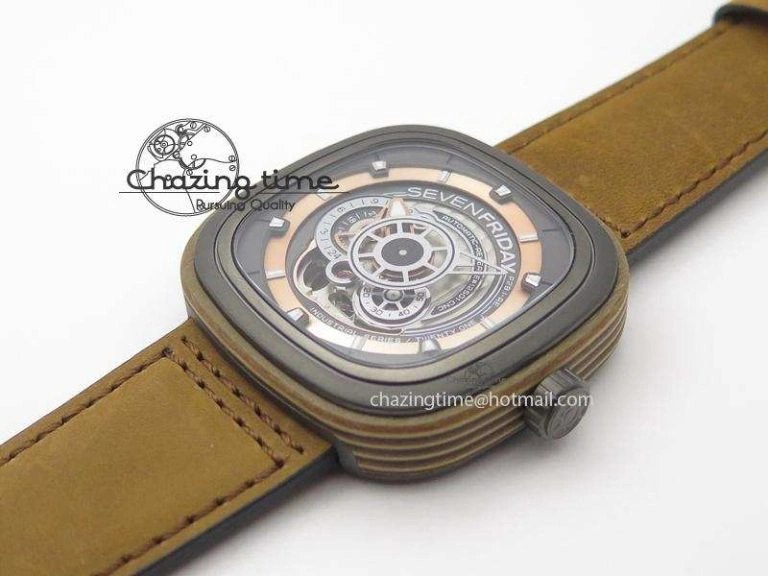 SevenFriday P2B 03-W ‘Woody’ NFC V6F Best Edition On Brown Asso Strap Miyota 82S OnTrend 9638