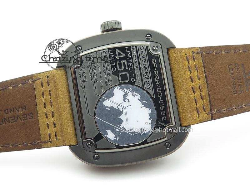 SevenFriday P2B 03-W ‘Woody’ NFC V6F Best Edition On Brown Asso Strap Miyota 82S OnTrend 9638